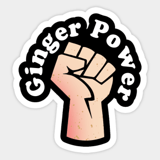 Ginger Power - Power Fist St. Patricks Day or Kiss a Ginger Day Sticker